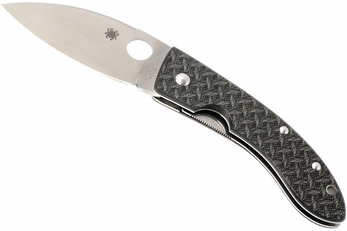 Spyderco Lum Chinese pocket knife, fibreglass / carbon handle