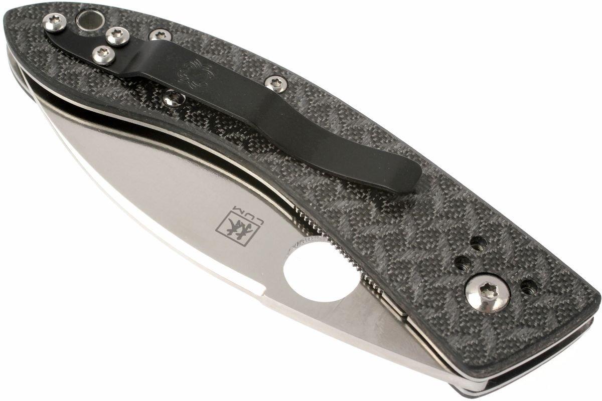 Spyderco Lum Chinese pocket knife, fibreglass / carbon handle