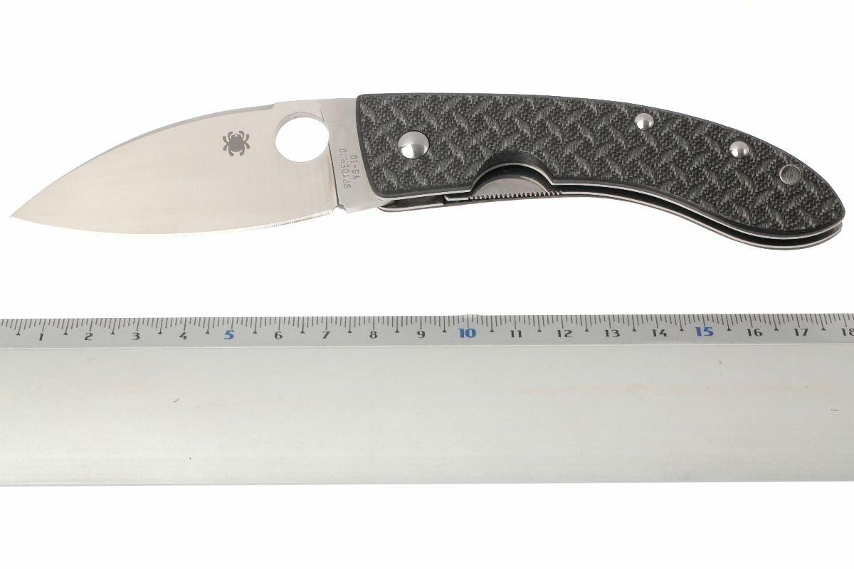 Spyderco Lum Chinese pocket knife, fibreglass / carbon handle