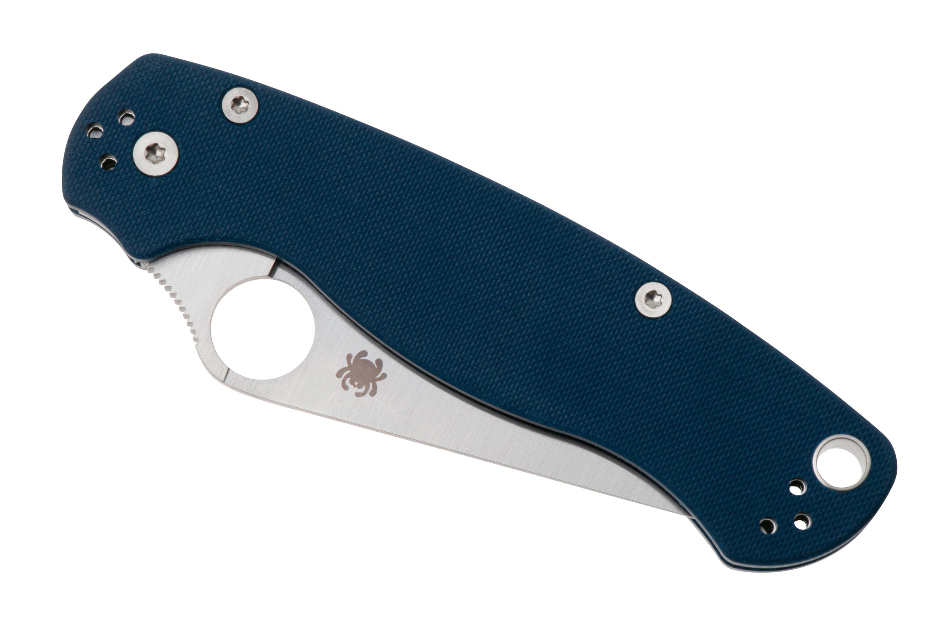 Spyderco Paramilitary 2 CPM SPY27 C81GPCBL2 Blue G10 pocket knife ...