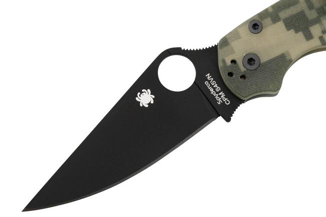 Navaja Plegable Spyderco para Military 2 Hoja Negra Mango de Camuflaje  Digital I Oechsle - Oechsle