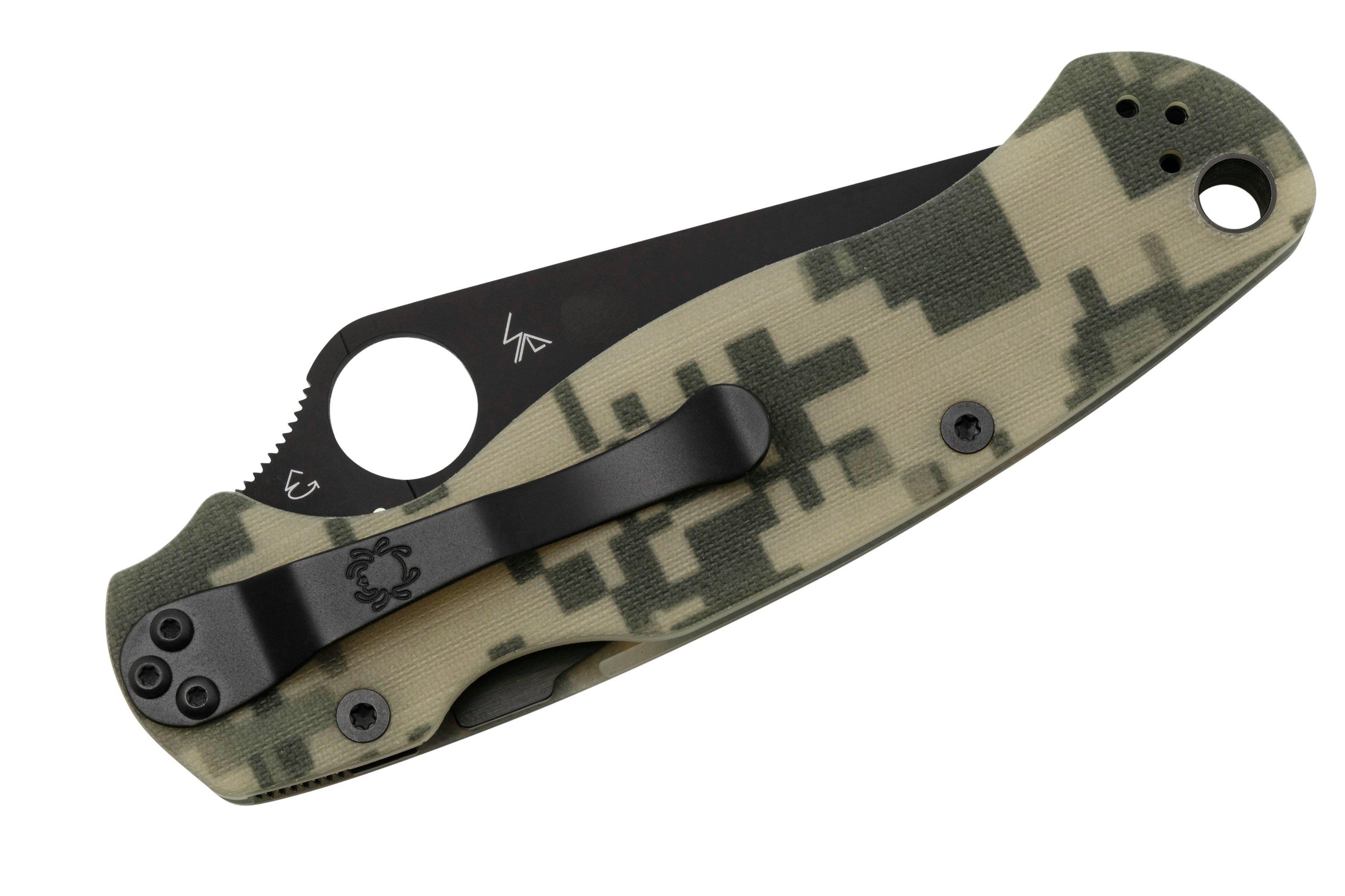 Spyderco Paramilitary 2 Camo Black C81GPCMOBK2 pocket knife