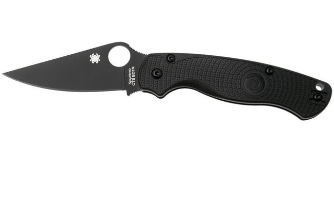 Afbeelding voor Spyderco Paramilitary 2 Lightweight Black C81PBBK2 Black FRN, Black DLC CTS-BD1N, zakmes