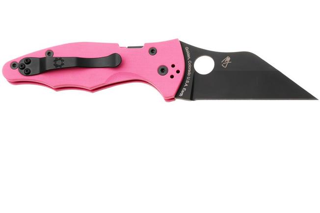Bild für Spyderco Yojimbo 2 C85GPNBKP2, Living Beyond Breast Cancer Sprint Run, Black CPM S30V, Pink G-10 Taschenmesser, Michael Janich Design