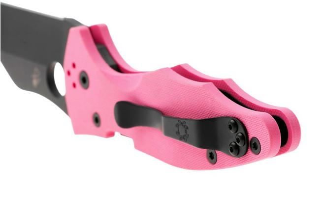 Bild für Spyderco Yojimbo 2 C85GPNBKP2, Living Beyond Breast Cancer Sprint Run, Black CPM S30V, Pink G-10 Taschenmesser, Michael Janich Design