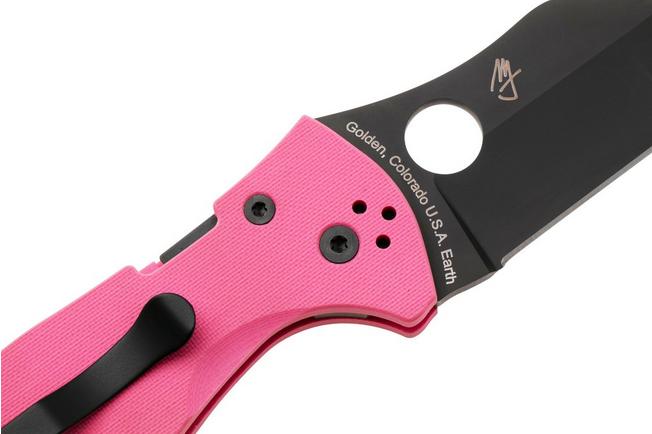 Bild für Spyderco Yojimbo 2 C85GPNBKP2, Living Beyond Breast Cancer Sprint Run, Black CPM S30V, Pink G-10 Taschenmesser, Michael Janich Design