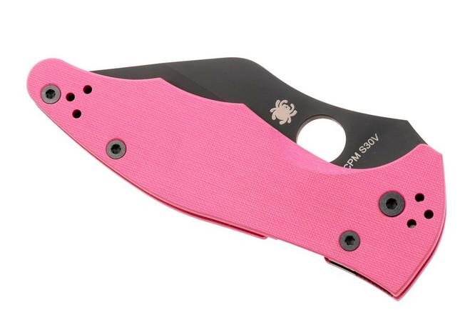 Bild für Spyderco Yojimbo 2 C85GPNBKP2, Living Beyond Breast Cancer Sprint Run, Black CPM S30V, Pink G-10 Taschenmesser, Michael Janich Design
