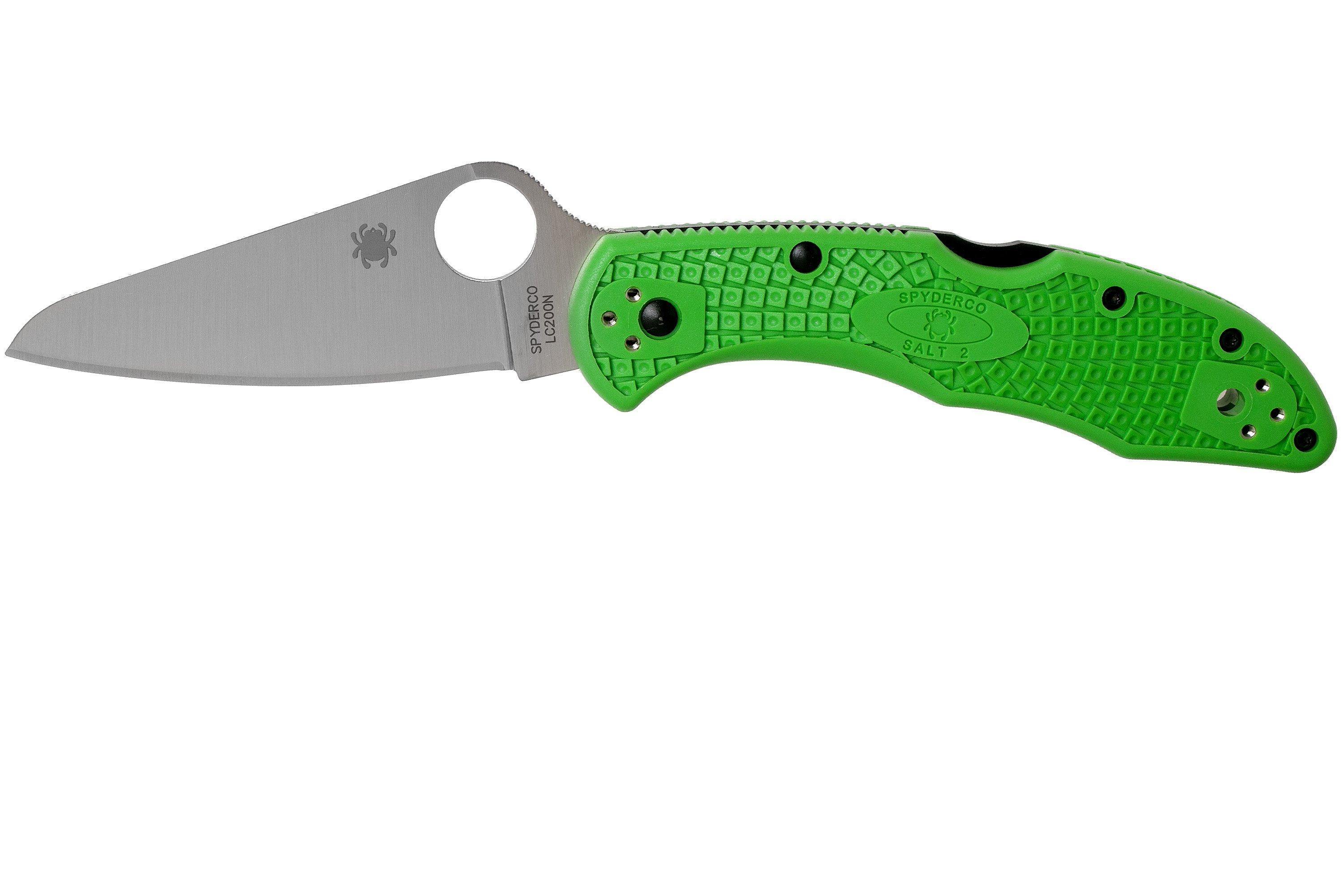 Spyderco Salt 2 Green LC200N C88FPGR2 pocket knife Advantageously