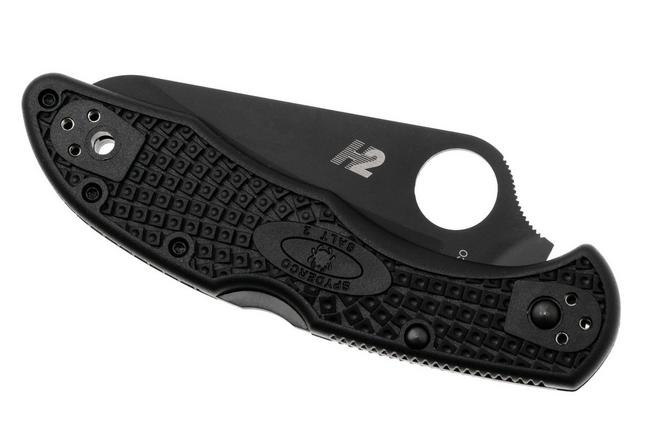 Image for Spyderco C88PBBK2 Salt 2, plain edge, black