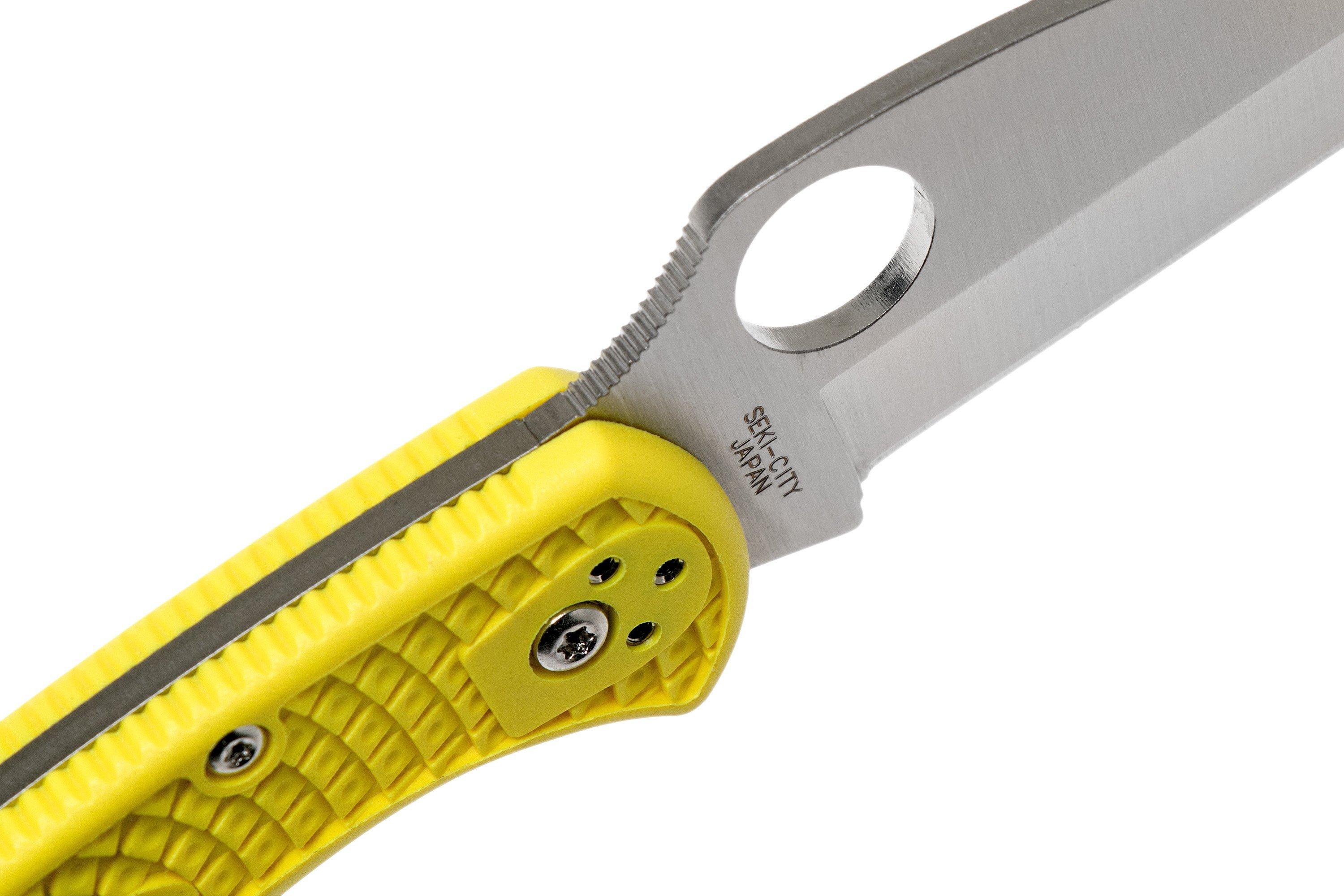 Spyderco Delica Salt 2 Wharncliffe C88PWCYL2 pocket knife Advantageously shopping at