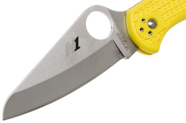 Spyderco Tasman Salt 2 C106PYL2 plain Edge navaja, amarillo