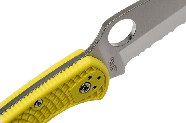 Bild für Spyderco Delica Salt 2 Wharncliffe C88SWCYL2 Taschenmesser, Wellenschliff