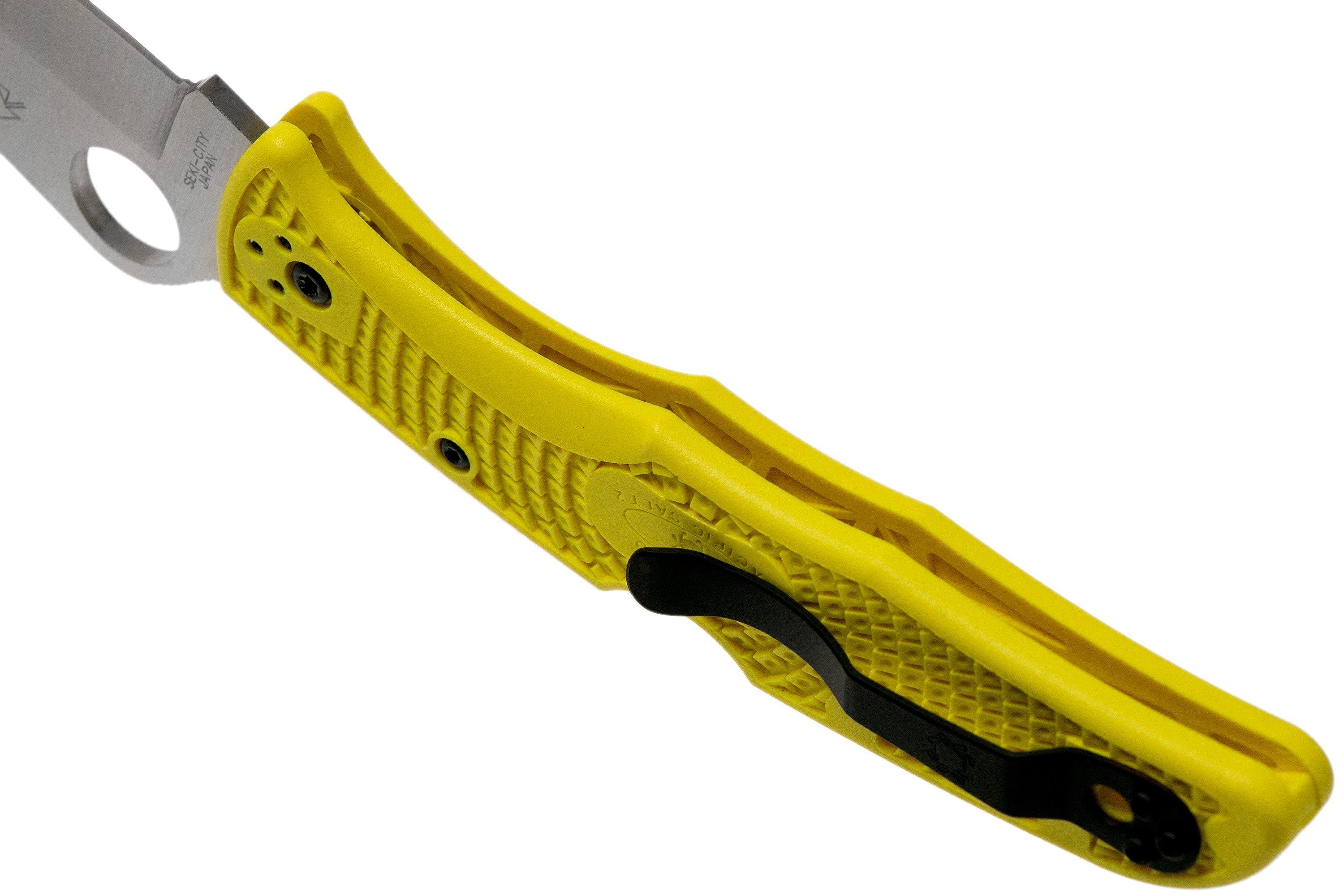 Spyderco Pacific Salt 2 Yellow C91PYL2 pocket knife | Advantageously ...