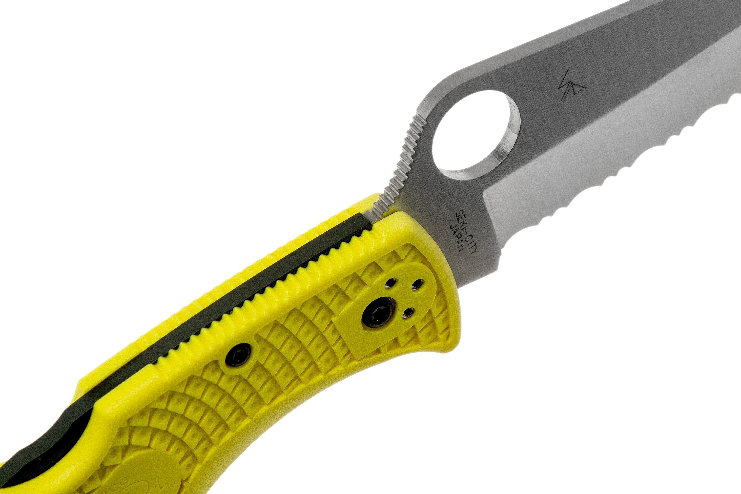 Spyderco Pacific Salt 2 Yellow C91SYL2 serrated pocket knife Advantageously shopping at