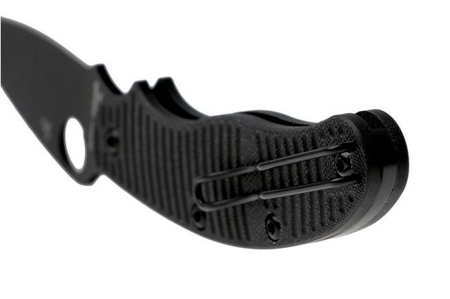 Image pour Spyderco UK Penknife Salt C94GMCBKP, Black DLC CPM MagnaCut, Black G10, couteau de poche