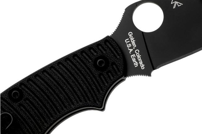 Image pour Spyderco UK Penknife Salt C94GMCBKP, Black DLC CPM MagnaCut, Black G10, couteau de poche