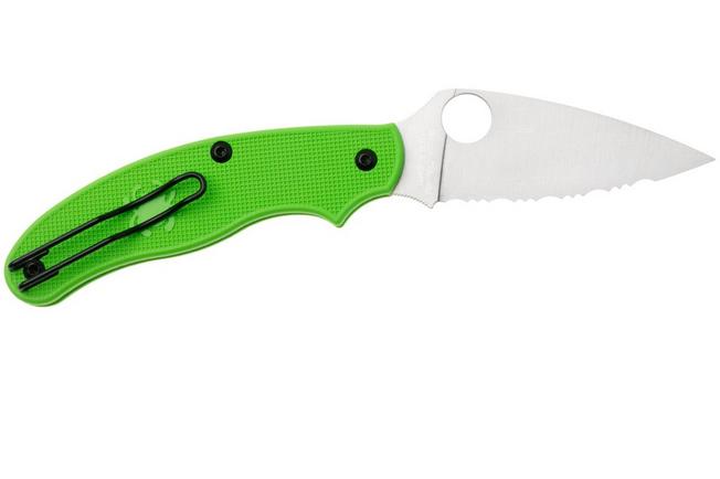 Afbeelding voor Spyderco UK Penknife Salt Green LC200N Serrated C94SGR zakmes