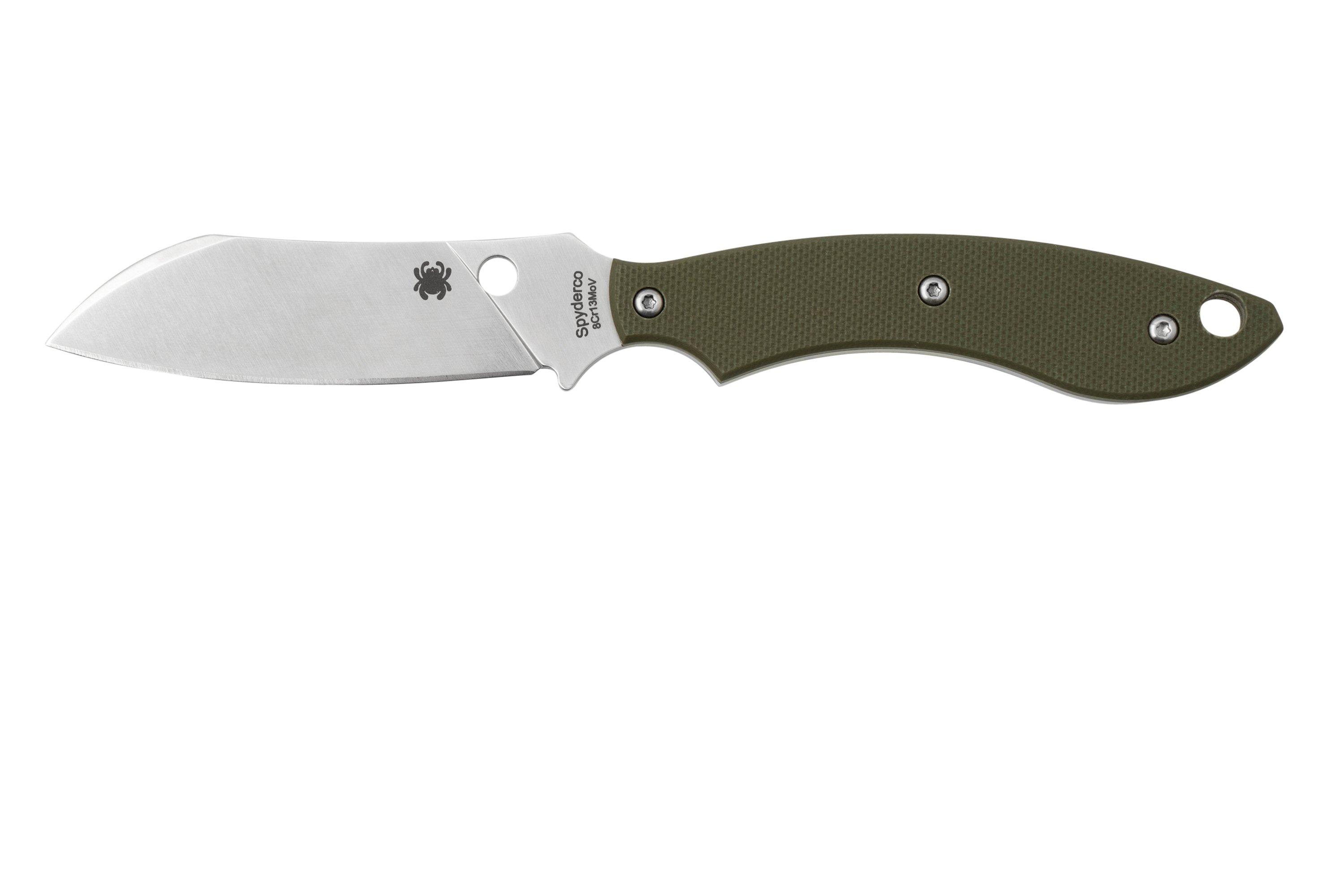 Spyderco Stok Drop Point FB50GPOD OD Green G10 fixed knife, Sjoerd Stok