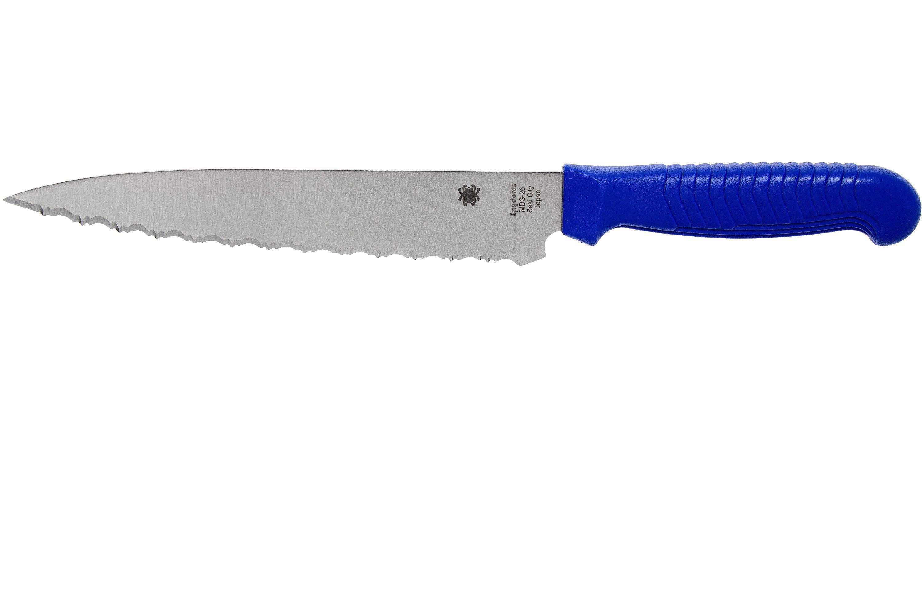 Spyderco K04SBL utility knife 16.5 cm, blue serrated Advantageously