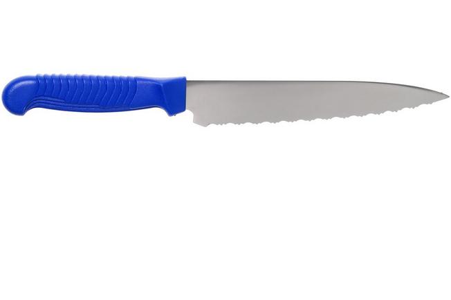 Serrated utility knife blue 11,5 cm