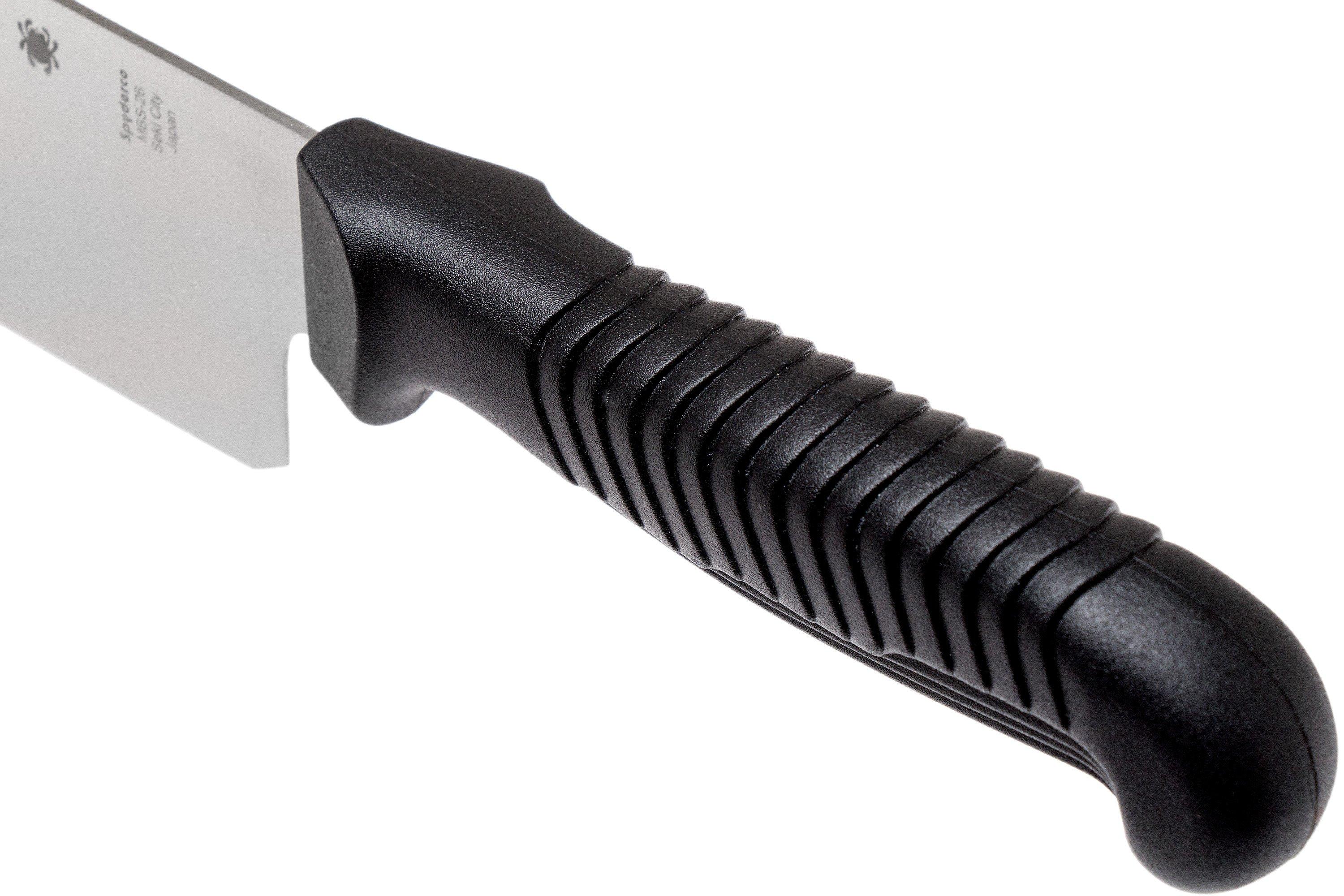 Spyderco K08PBK Santoku Kitchen Knife Black Polypropylene 6.81