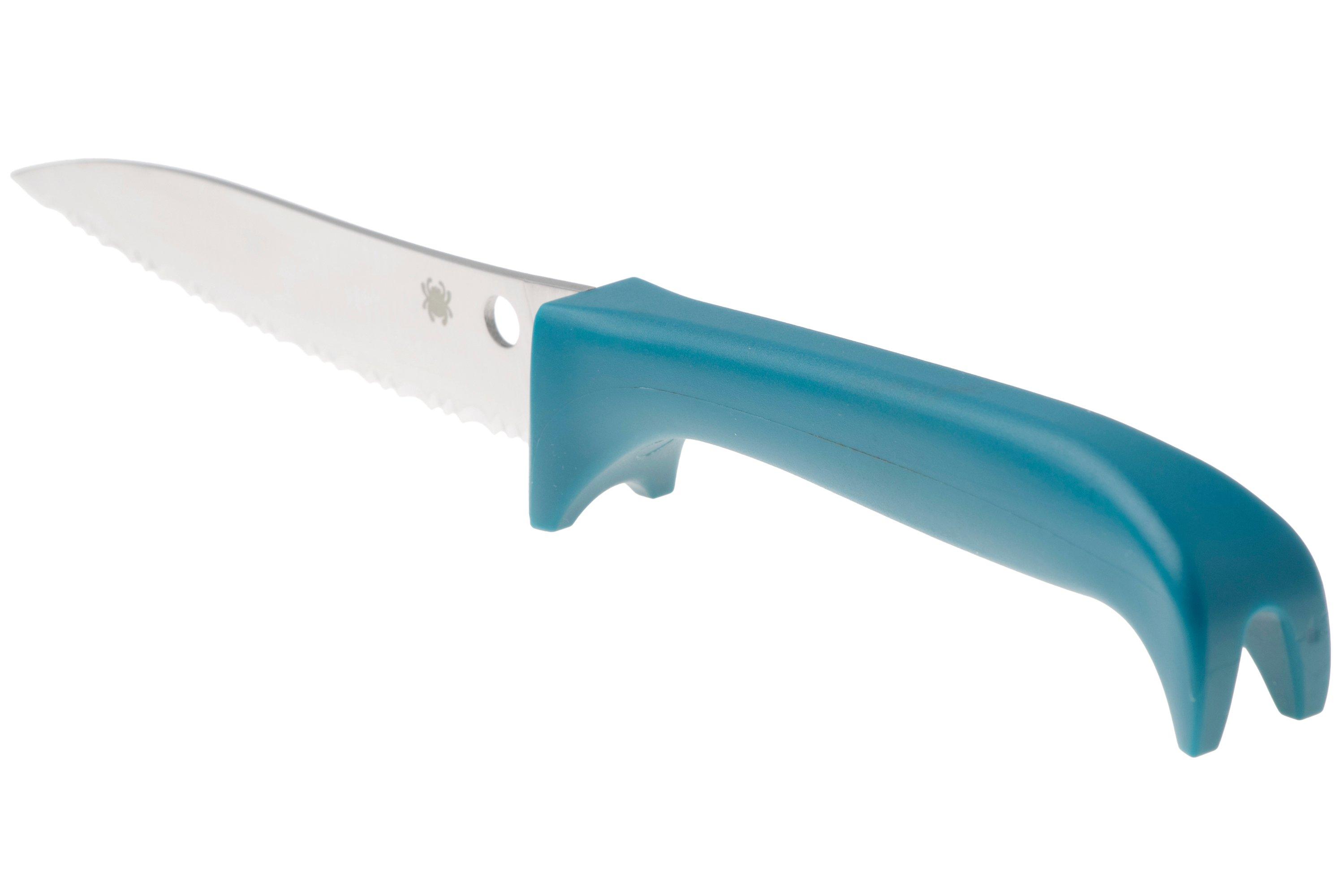 Spyderco Counter Puppy serrated tomato knife blue, K20SBL
