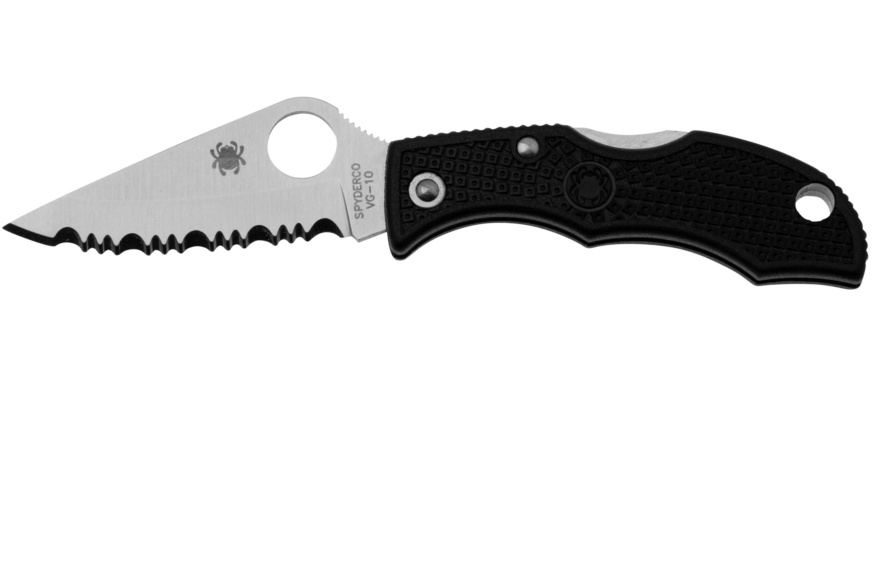 Spyderco Ladybug 3 LBKS3 Black FRN, serrated pocket knife