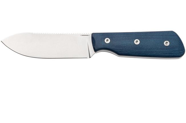 Afbeelding voor StraightLine Bigger Digger BDG-BC Stonewashed 14C28N, Blue Canvas Micarta, vaststaand mes