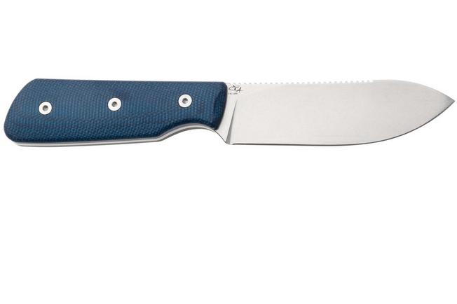 Afbeelding voor StraightLine Bigger Digger BDG-BC Stonewashed 14C28N, Blue Canvas Micarta, vaststaand mes