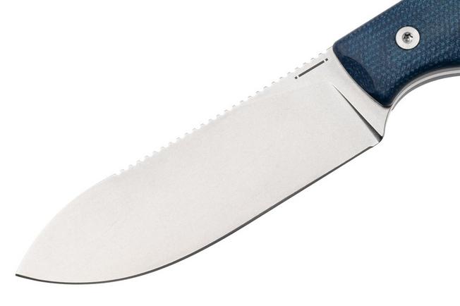 Afbeelding voor StraightLine Bigger Digger BDG-BC Stonewashed 14C28N, Blue Canvas Micarta, vaststaand mes