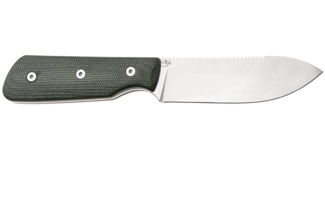 Afbeelding voor StraightLine Bigger Digger BDG-GC Stonewashed 14C28N, Green Canvas Micarta, vaststaand mes