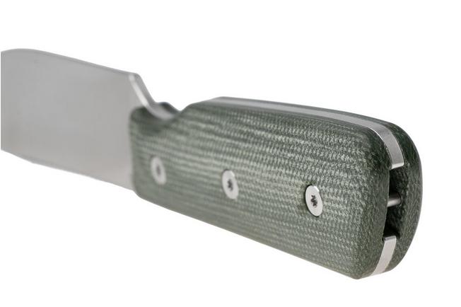 Afbeelding voor StraightLine Bigger Digger BDG-GC Stonewashed 14C28N, Green Canvas Micarta, vaststaand mes