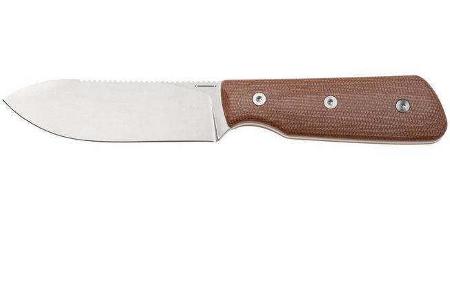 Afbeelding voor StraightLine Bigger Digger BDG-NC Stonewashed 14C28N, Natural Canvas Micarta, vaststaand mes