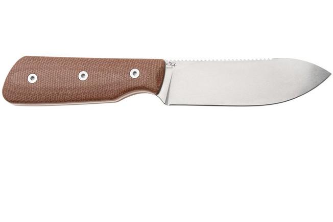 Afbeelding voor StraightLine Bigger Digger BDG-NC Stonewashed 14C28N, Natural Canvas Micarta, vaststaand mes