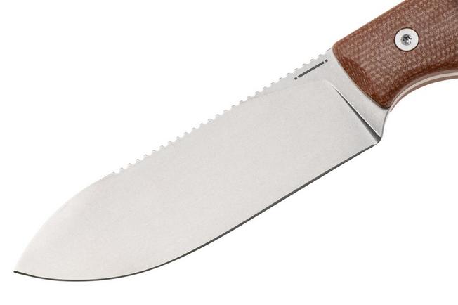 Afbeelding voor StraightLine Bigger Digger BDG-NC Stonewashed 14C28N, Natural Canvas Micarta, vaststaand mes