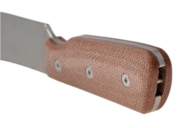 Afbeelding voor StraightLine Bigger Digger BDG-NC Stonewashed 14C28N, Natural Canvas Micarta, vaststaand mes