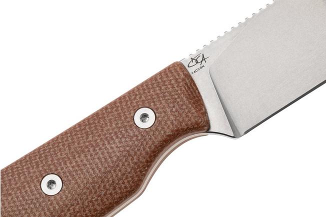 Afbeelding voor StraightLine Bigger Digger BDG-NC Stonewashed 14C28N, Natural Canvas Micarta, vaststaand mes