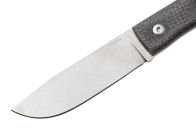 Image for Straightline Buster BS-BB Stonewashed M390, Brown Burlap Micarta, fixed knife