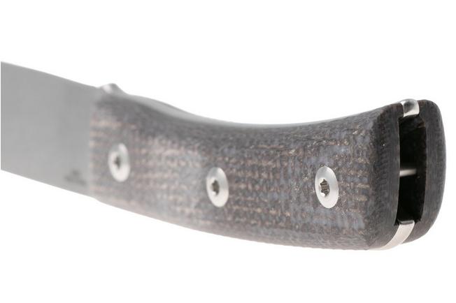 Image for Straightline Buster BS-BB Stonewashed M390, Brown Burlap Micarta, fixed knife