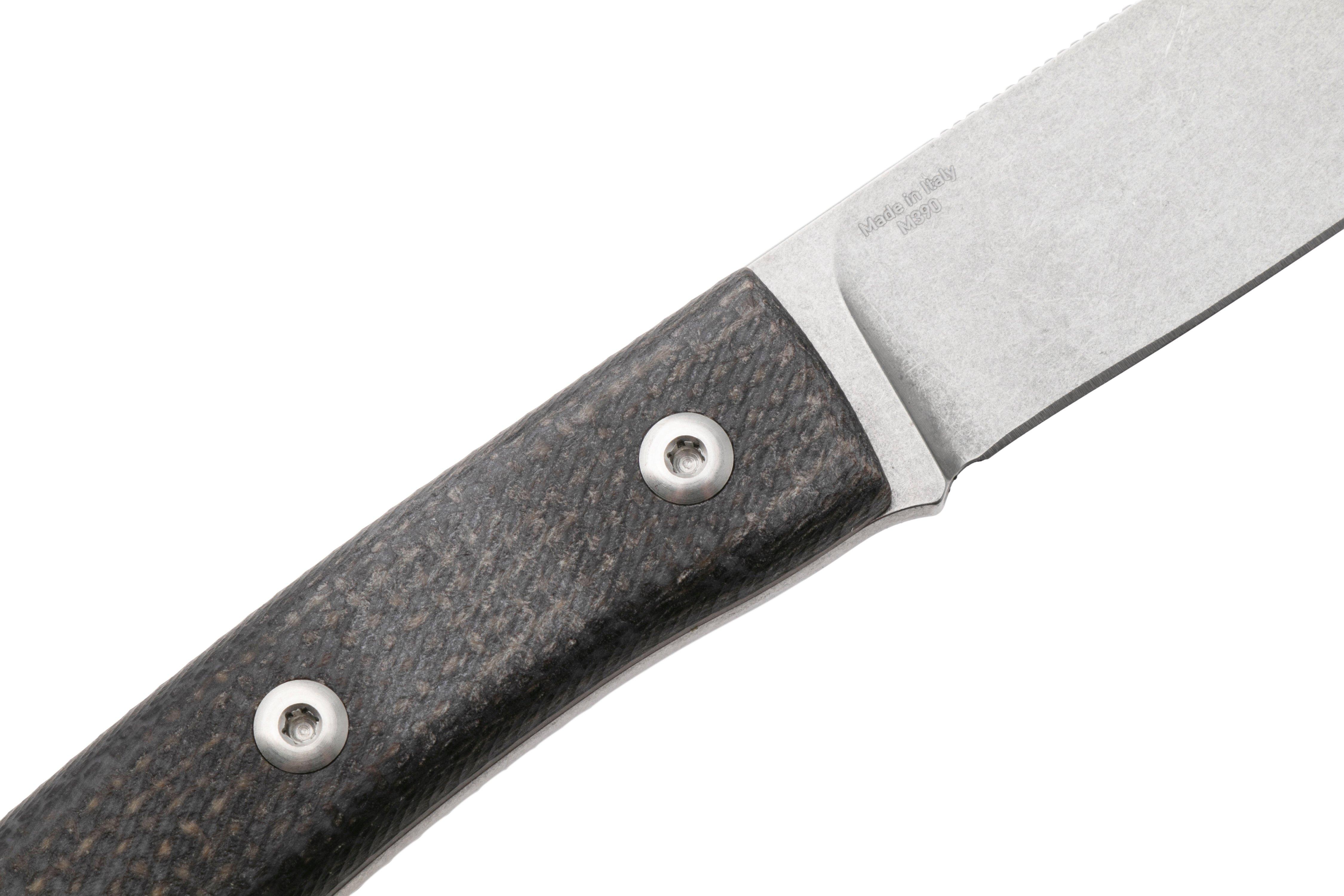 Nóż z głownią stałą Straightline Buster BS-BB Stonewashed M390, Brown ...