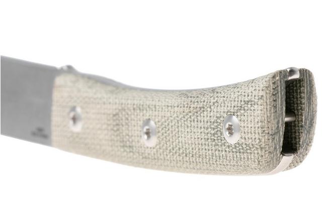 Image for Straightline Buster BS-GC Stonewashed M390, Green Canvas Micarta, fixed knife