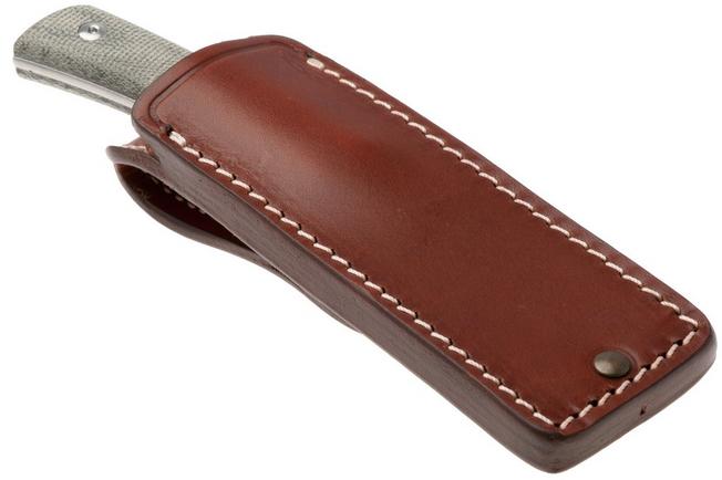 Image for Straightline Buster BS-GC Stonewashed M390, Green Canvas Micarta, fixed knife