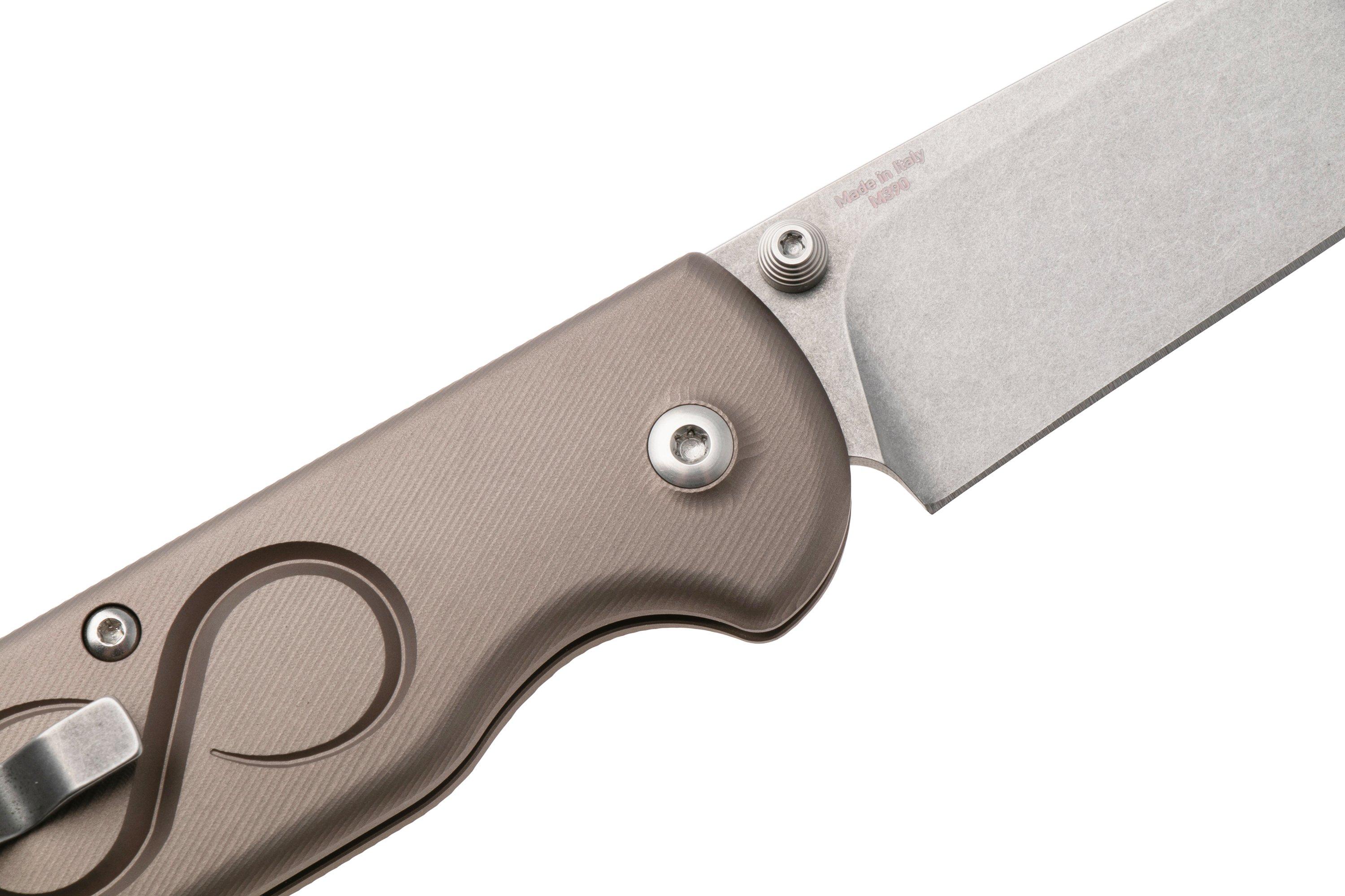 Straightline Rox RX-ATI, Stonewashed M390, Titanium Anodized Aluminum ...