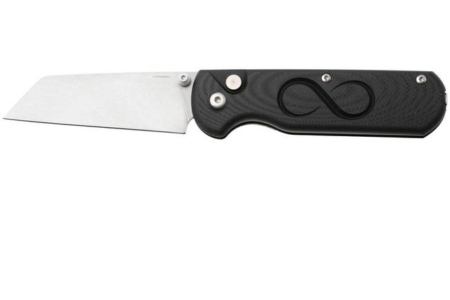 Image for Straightline Rox RX-BG, Stonewashed M390, Black G10 pocket knife, Rossella Visintin & Igor Bortolussi design