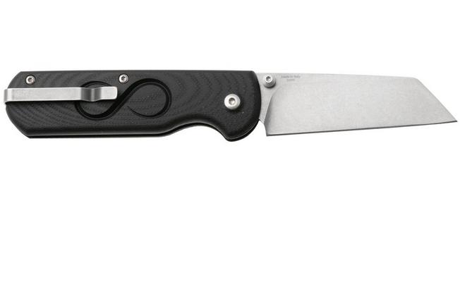 Image for Straightline Rox RX-BG, Stonewashed M390, Black G10 pocket knife, Rossella Visintin & Igor Bortolussi design