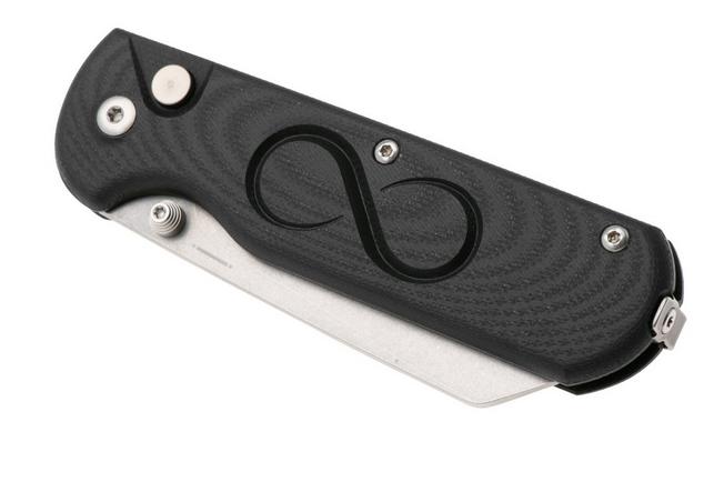 Image for Straightline Rox RX-BG, Stonewashed M390, Black G10 pocket knife, Rossella Visintin & Igor Bortolussi design