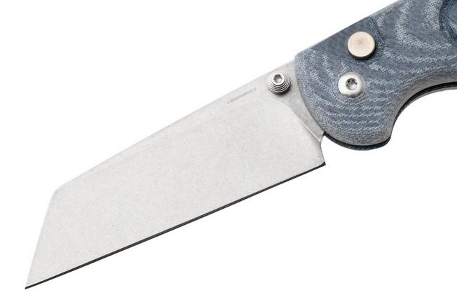 Imagen para Straightline Rox RX-DC, Stonewashed M390, Denim Canvas Micarta, navaja, diseño de Rossella Visintin & Igor Bortolussi