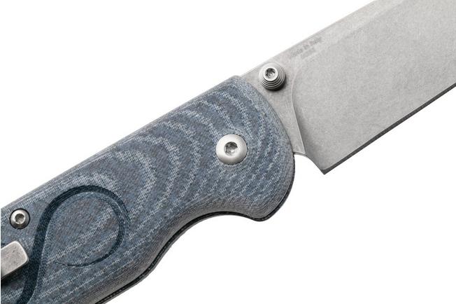 Imagen para Straightline Rox RX-DC, Stonewashed M390, Denim Canvas Micarta, navaja, diseño de Rossella Visintin & Igor Bortolussi