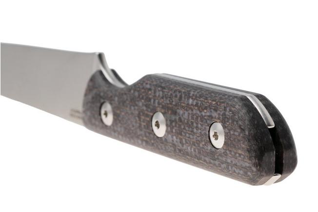 Afbeelding voor StraightLine Scorer SC-BB Stonewashed MagnaCut, Brown Burlap Micarta, vaststaand mes