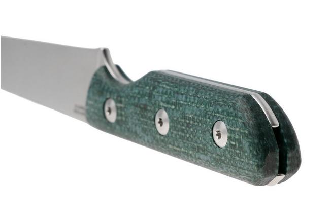 Afbeelding voor StraightLine Scorer SC-GB Stonewashed MagnaCut, Green Burlap Micarta, vaststaand mes